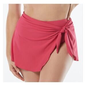 New pink sarong swim skirt size XL